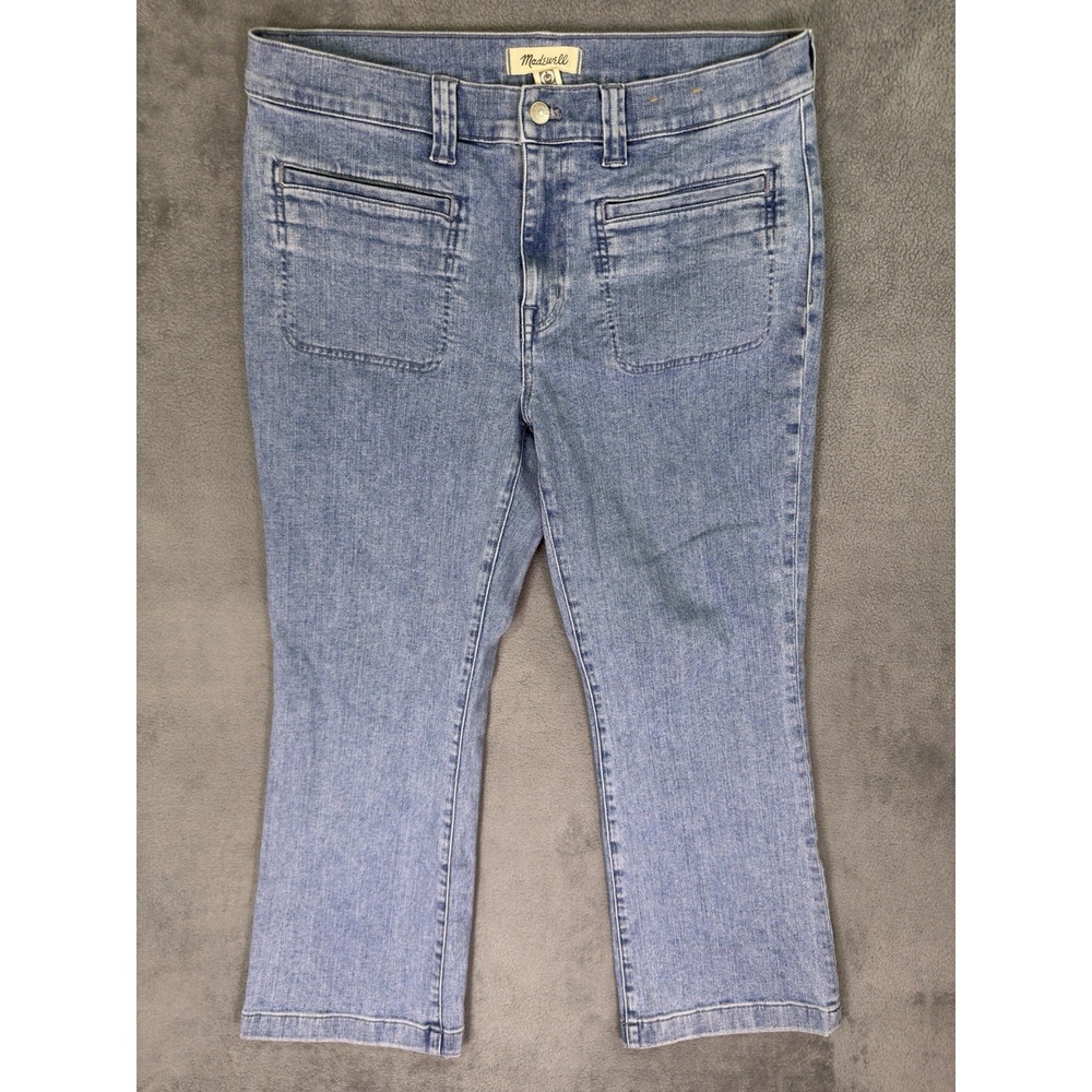 Madewell Jeans Womens 31 Blue Light Wash Mid Rise Kick Out Bootcut Coin Pockets